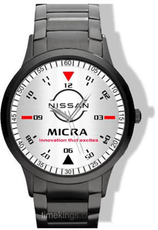 Nissan Micra Logo Black Steel Watch