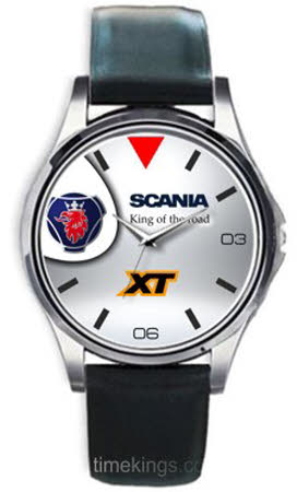 Scania XT Logo Silver Steel Watch