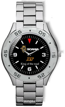 Scania Large Black Steel Watch