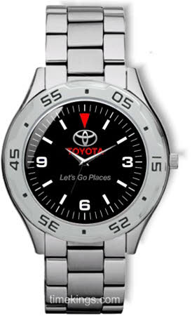 Toyota Car Watch Fossil mens Promotional Vintage SS Toyota Wristwatch
